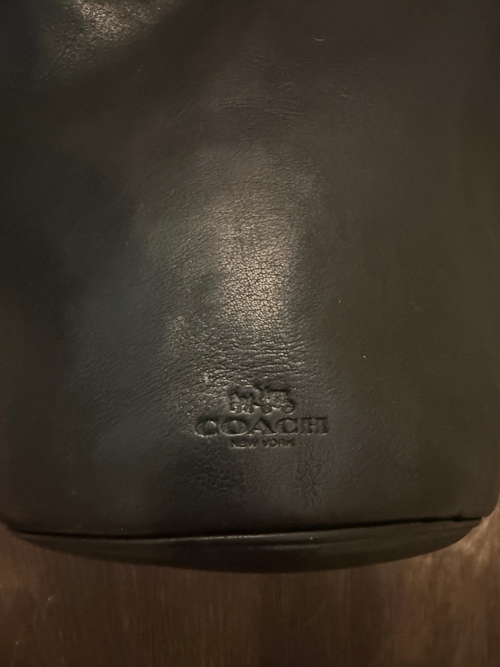 Vintage Coach Black Leather Bucket Bag - Picture 5 of 12